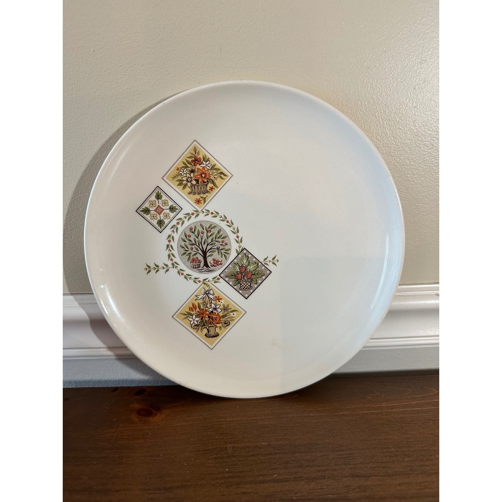 Taylor Smith & Taylor Ever Yours Brocatelle Chop Plate Platter 11.5" Vintage